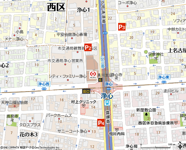 黒川支店付近の地図